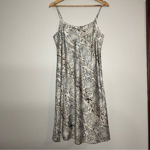 Calvin Klein Slip Mini Dress Snake Print Size 8 Spaghetti Straps NWOT